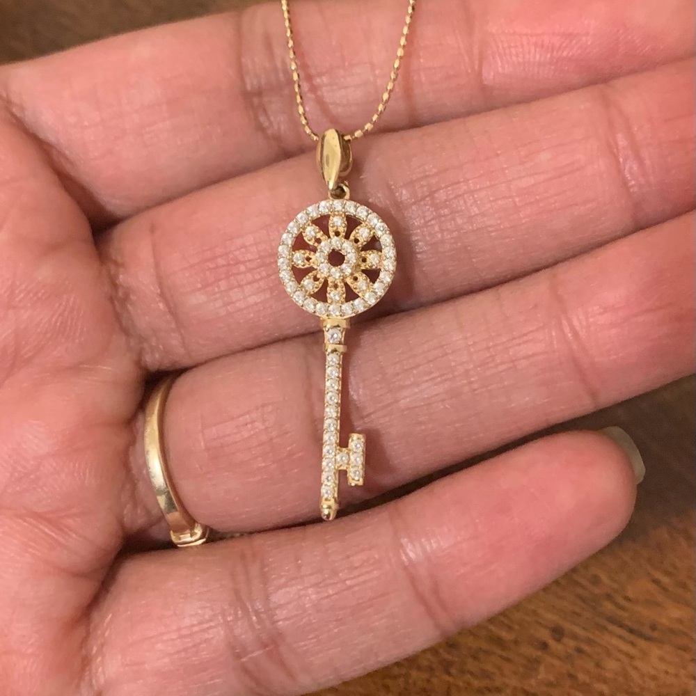 14K Gold Key Pendant only